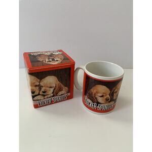 Cocker Spaniels Mug Puppies Dog Coffee Cup By Andrews and McMeel Vintage 1997